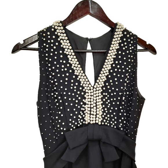 Vintage Jayna| 1960/1970 Black & White Pearl Cocktail Dress - Picture 1 of 7